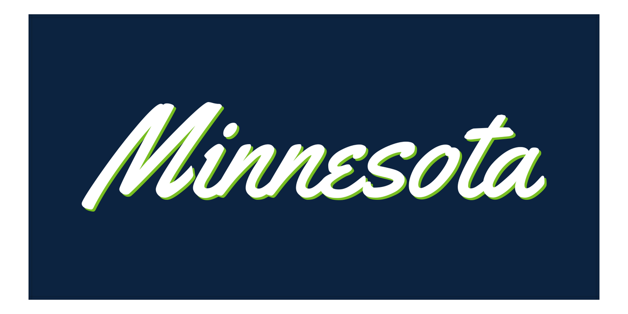 Personalized Minnesota Beach Towel - Front View