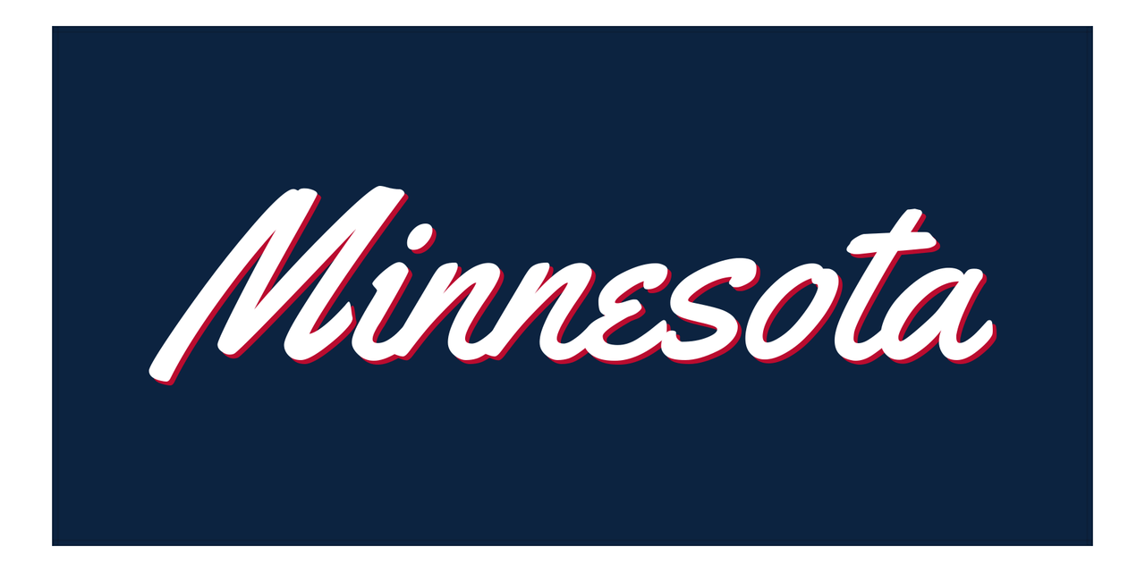 Personalized Minnesota Beach Towel - Front View