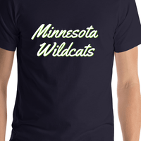 Thumbnail for Personalized Minnesota T-Shirt - Blue - Shirt Close-Up View