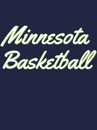 Thumbnail for Personalized Minnesota Basketball T-Shirt - Blue - Decorate View