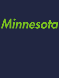 Thumbnail for Personalized Minnesota T-Shirt - Blue - Decorate View