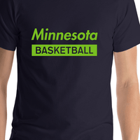Thumbnail for Minnesota Basketball T-Shirt - Blue - Shirt Close-Up View
