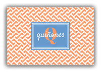 Thumbnail for Personalized Mod Canvas Wrap & Photo Print I - Orange with Rectangle Nameplate - Front View
