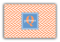 Thumbnail for Personalized Mod Canvas Wrap & Photo Print I - Orange with Square Nameplate - Front View