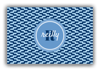 Thumbnail for Personalized Mod Canvas Wrap & Photo Print II - Blue with Circle Nameplate - Front View