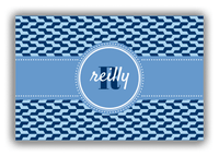Thumbnail for Personalized Mod Canvas Wrap & Photo Print II - Blue with Circle Ribbon Nameplate - Front View