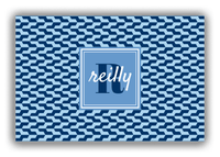 Thumbnail for Personalized Mod Canvas Wrap & Photo Print II - Blue with Square Nameplate - Front View