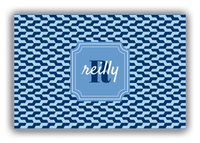 Thumbnail for Personalized Mod Canvas Wrap & Photo Print II - Blue with Stamp Nameplate - Front View