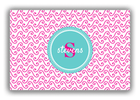Thumbnail for Personalized Mod Canvas Wrap & Photo Print III - Pink with Circle Nameplate - Front View