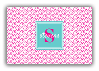 Thumbnail for Personalized Mod Canvas Wrap & Photo Print III - Pink with Square Nameplate - Front View