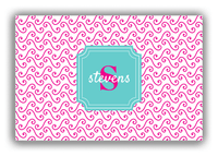 Thumbnail for Personalized Mod Canvas Wrap & Photo Print III - Pink with Stamp Nameplate - Front View