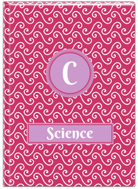 Thumbnail for Personalized Mod III Journal - Pink and White - Circle Nameplate - Front View