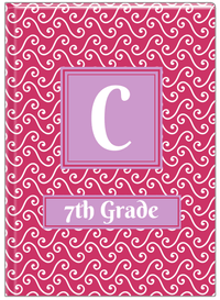 Thumbnail for Personalized Mod III Journal - Pink and White - Square Nameplate - Front View
