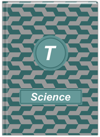 Thumbnail for Personalized Mod II Journal - Teal and Grey - Circle Nameplate - Front View