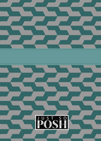 Thumbnail for Personalized Mod II Journal - Teal and Grey - Ribbon Nameplate - Back View