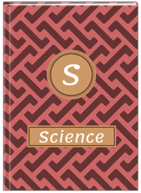 Thumbnail for Personalized Mod I Journal - Red and Brown - Circle Nameplate - Front View