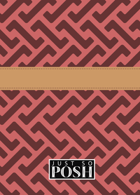 Thumbnail for Personalized Mod I Journal - Red and Brown - Ribbon Nameplate - Back View