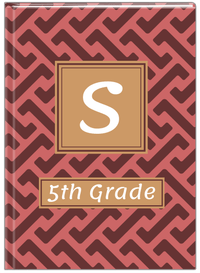 Thumbnail for Personalized Mod I Journal - Red and Brown - Square Nameplate - Front View