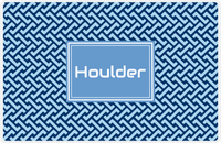 Thumbnail for Personalized Mod Placemat - Navy and Light Blue - Glacier Rectangle Frame -  View