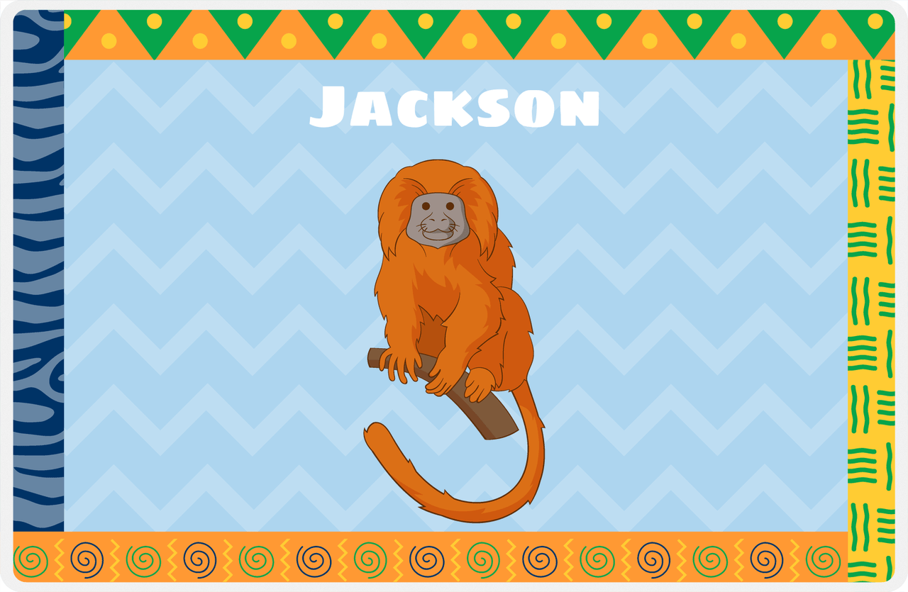 Personalized Monkeys Placemat VI - African Vibes - Monkey IV -  View