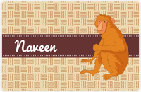 Thumbnail for Personalized Monkeys Placemat VII - Primate Ribbon - Monkey II -  View