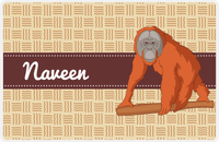 Thumbnail for Personalized Monkeys Placemat VII - Primate Ribbon - Monkey VII -  View