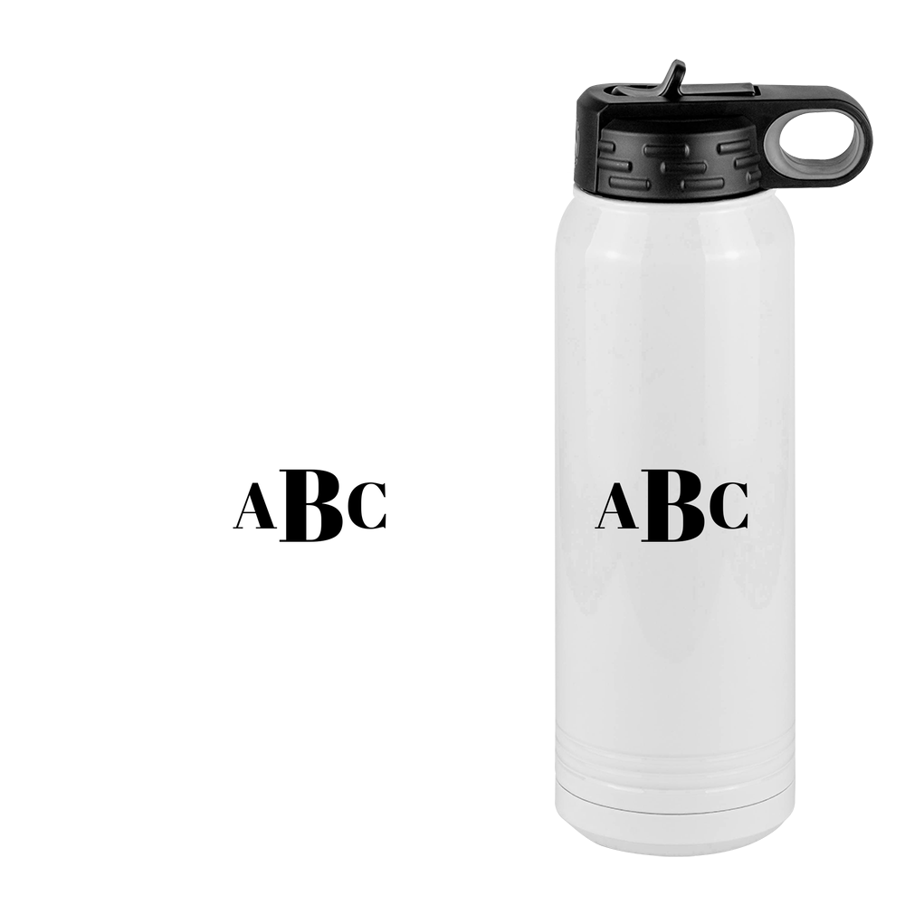 Personalized Monogram Water Bottle (30 oz) - Design View
