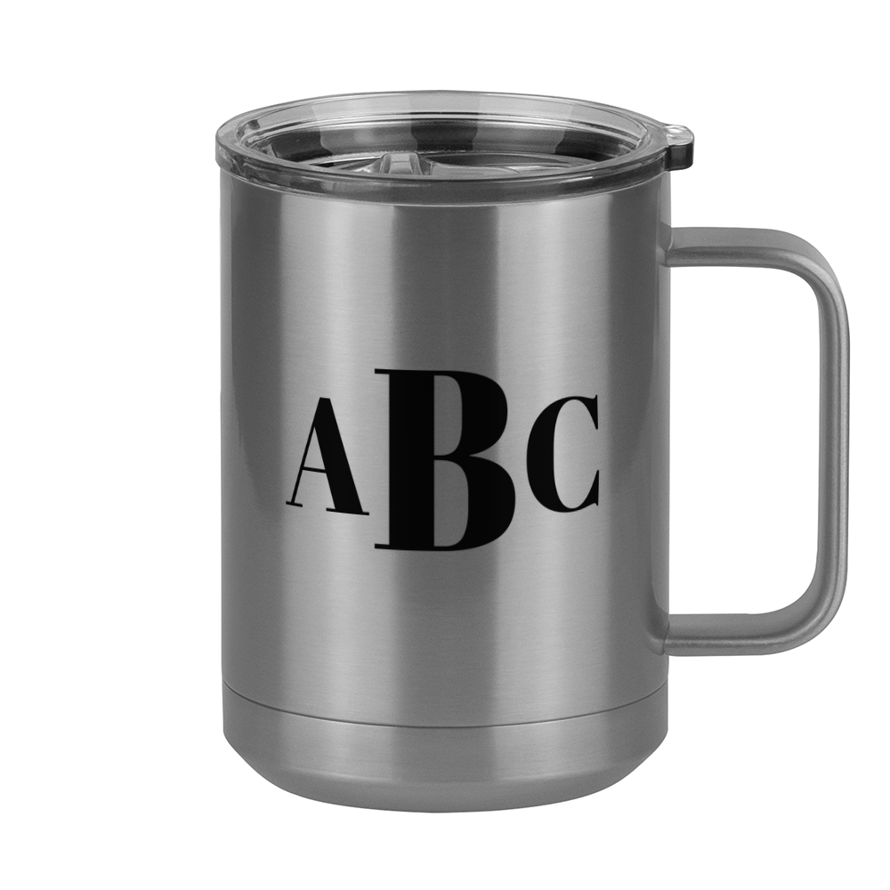 Personalized Monogram Coffee Mug Tumbler with Handle (15 oz) - Right View