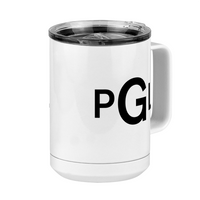 Thumbnail for Personalized Monogram Coffee Mug Tumbler with Handle (15 oz) - Front Right View