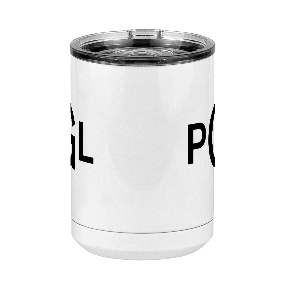 Personalized Monogram Coffee Mug Tumbler with Handle (15 oz) - Front View