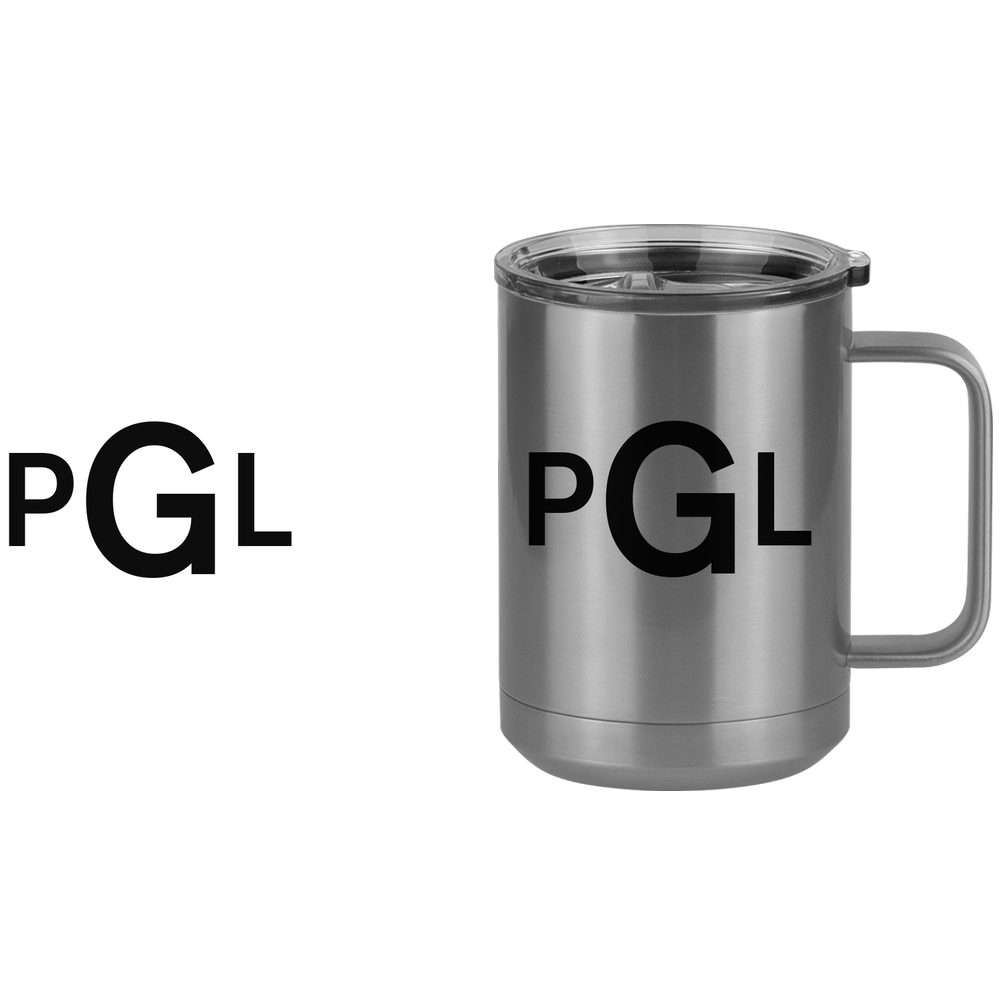 Personalized Monogram Coffee Mug Tumbler with Handle (15 oz) - Design View