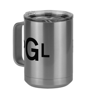 Thumbnail for Personalized Monogram Coffee Mug Tumbler with Handle (15 oz) - Front Left View