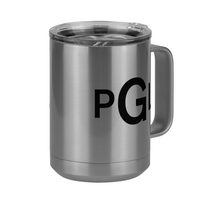Thumbnail for Personalized Monogram Coffee Mug Tumbler with Handle (15 oz) - Front Right View