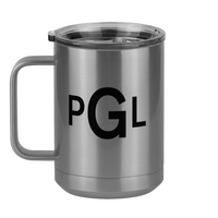 Thumbnail for Personalized Monogram Coffee Mug Tumbler with Handle (15 oz) - Left View
