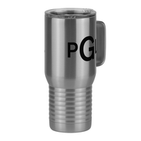 Thumbnail for Personalized Monogram Travel Coffee Mug Tumbler with Handle (20 oz) - Front Right View