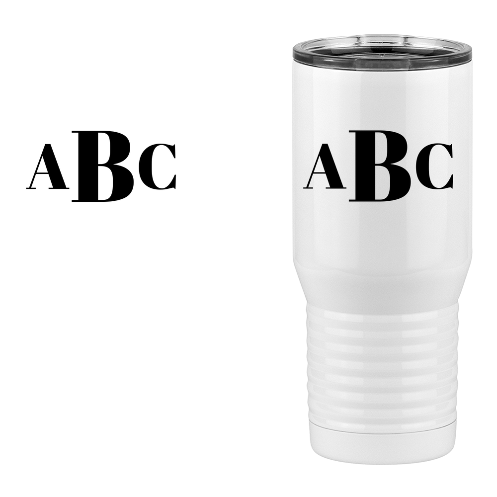 Personalized Monogram Tall Travel Tumbler (20 oz) - Design View