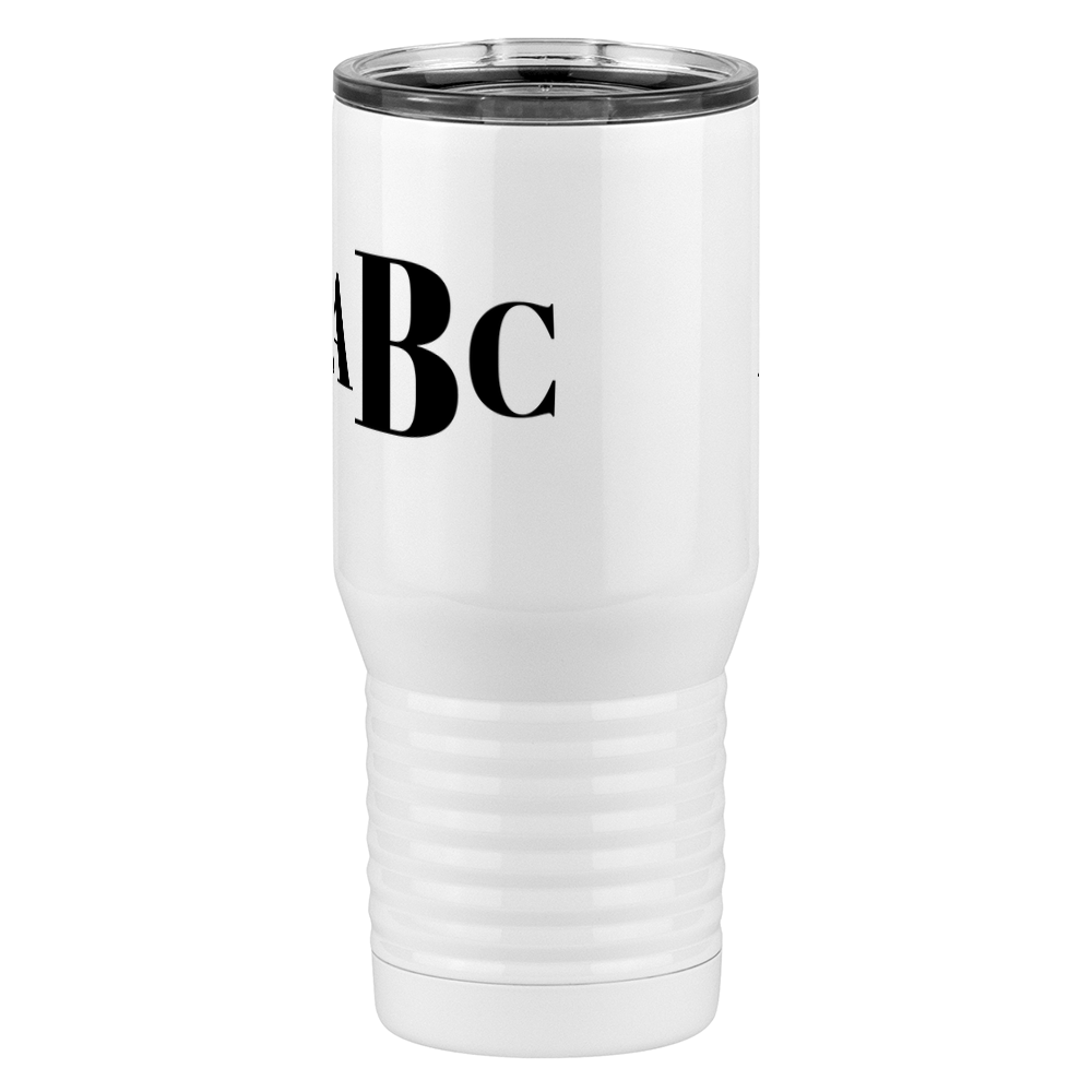 Personalized Monogram Tall Travel Tumbler (20 oz) - Front Left View