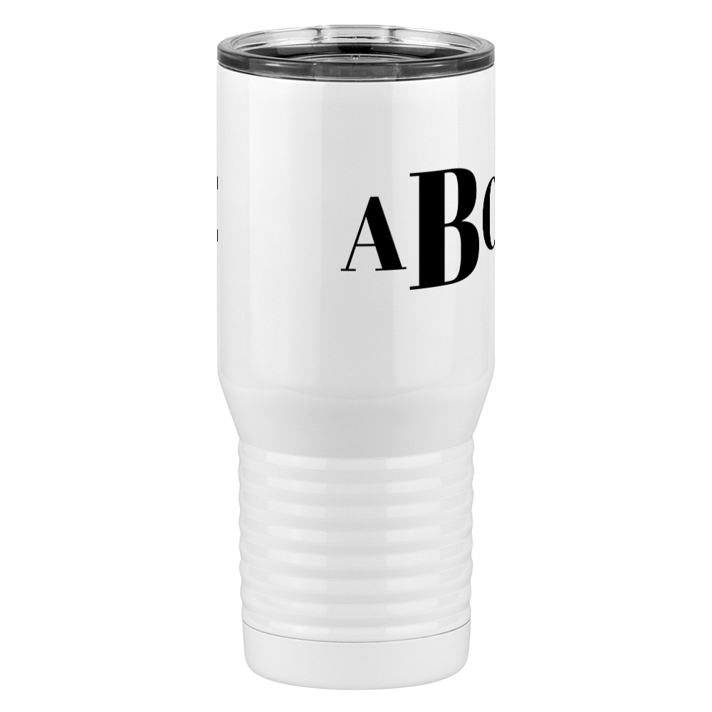 Personalized Monogram Tall Travel Tumbler (20 oz) - Front Right View