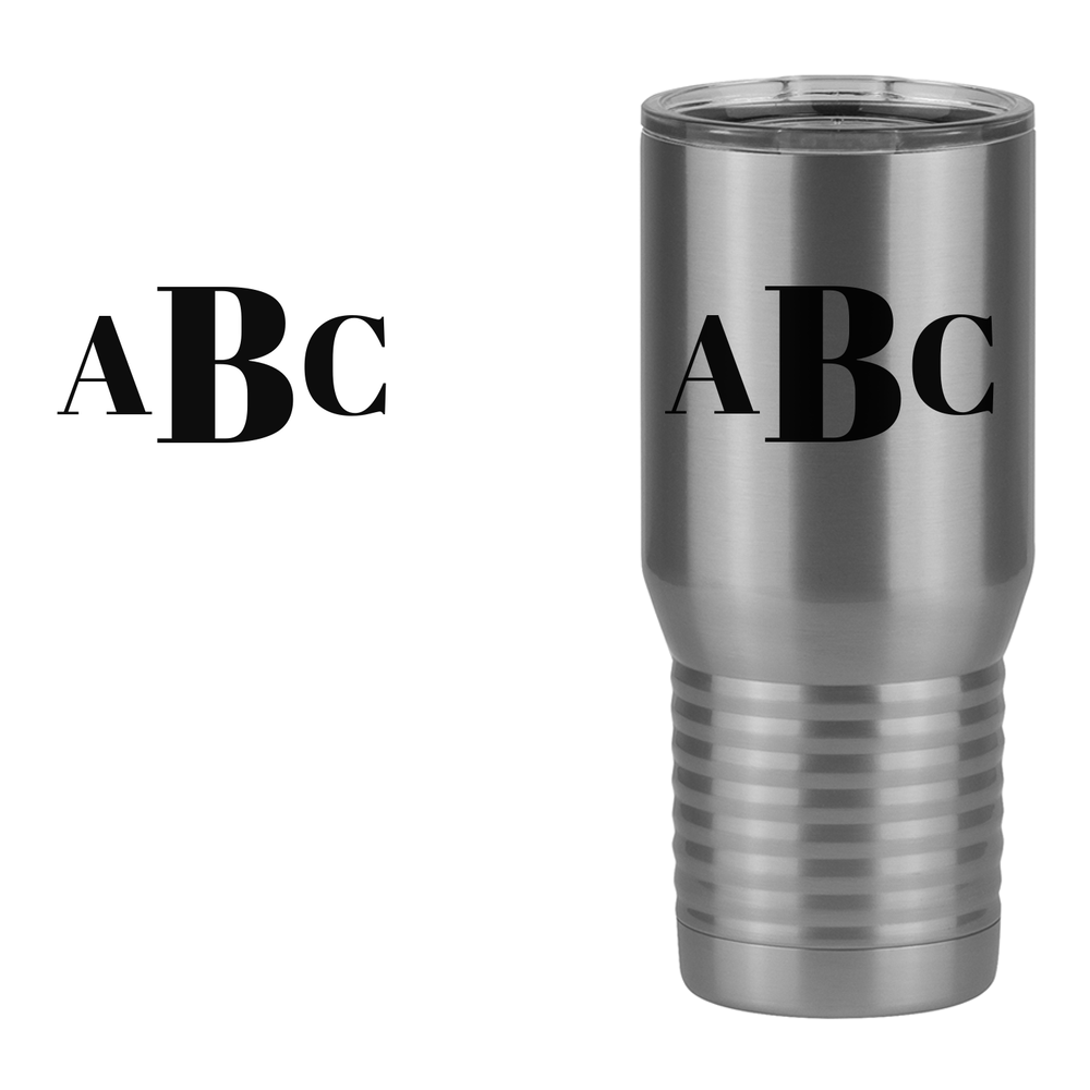 Personalized Monogram Tall Travel Tumbler (20 oz) - Design View
