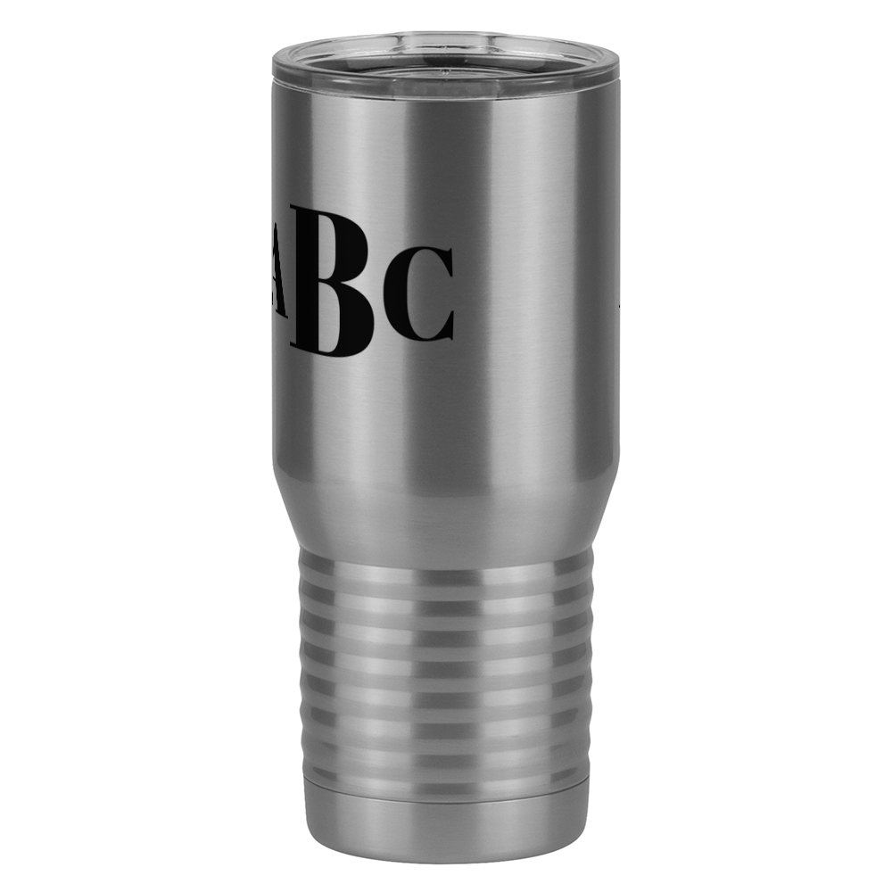 Personalized Monogram Tall Travel Tumbler (20 oz) - Front Left View
