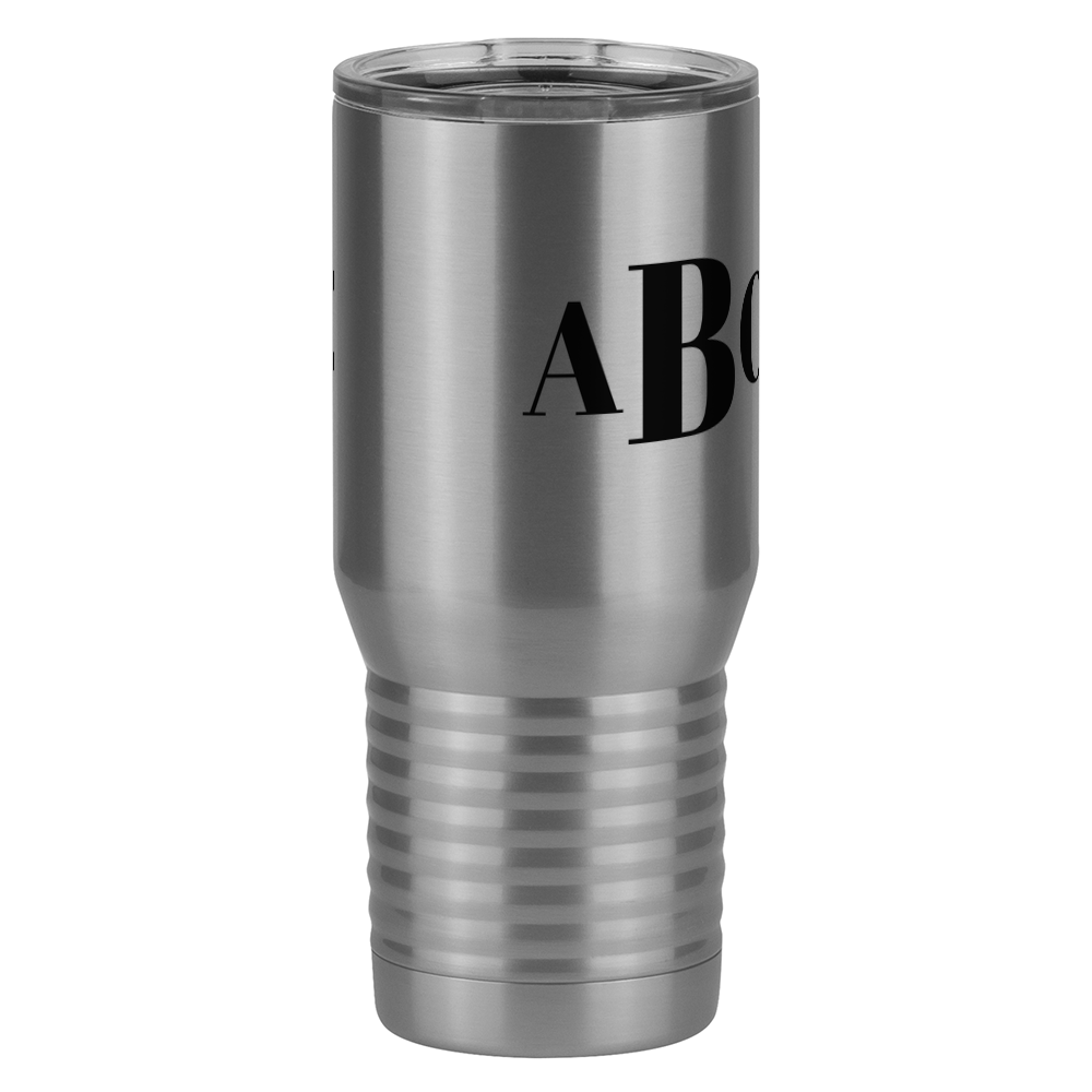 Personalized Monogram Tall Travel Tumbler (20 oz) - Front Right View