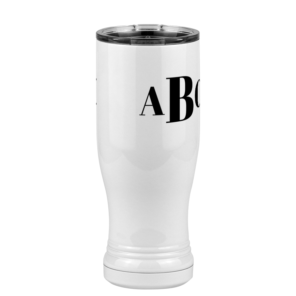 Personalized Monogram Pilsner Tumbler (14 oz) - Front Right View