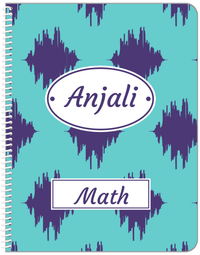 Thumbnail for Personalized Montauk Notebook - Indigo and Teal - Oval Nameplate - Front View