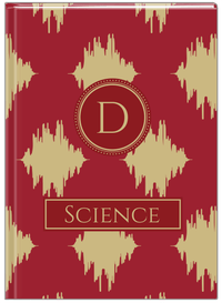 Thumbnail for Personalized Montauk Journal - Red and Gold - Circle Nameplate - Front View