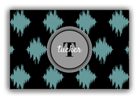 Thumbnail for Personalized Montauk Canvas Wrap & Photo Print - Black with Circle Nameplate - Front View