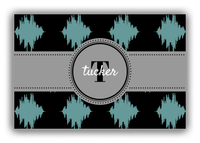 Thumbnail for Personalized Montauk Canvas Wrap & Photo Print - Black with Circle Ribbon Nameplate - Front View