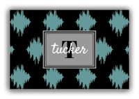 Thumbnail for Personalized Montauk Canvas Wrap & Photo Print - Black with Rectangle Nameplate - Front View