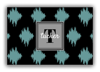 Thumbnail for Personalized Montauk Canvas Wrap & Photo Print - Black with Square Nameplate - Front View