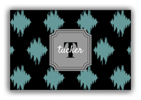 Thumbnail for Personalized Montauk Canvas Wrap & Photo Print - Black with Stamp Nameplate - Front View