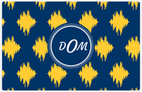 Thumbnail for Personalized Montauk Placemat - Navy and Mustard - Navy Circle Frame -  View